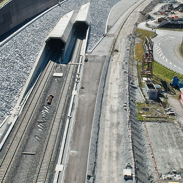 Elasticity for the slab track in the Gotthard Base Tunnel