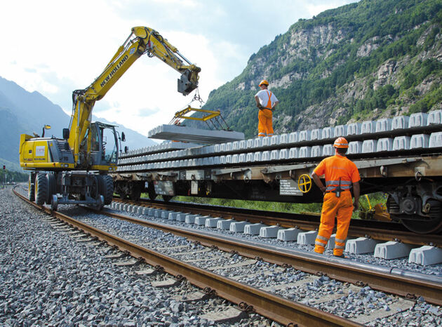 Feste Fahrbahn Gotthard Basistunnel