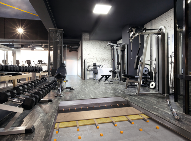 Acoustic Floor Block Fitness Center