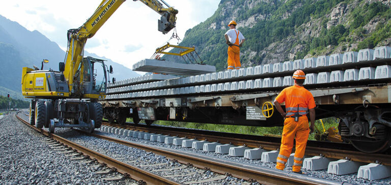 Feste Fahrbahn Gotthard Basistunnel